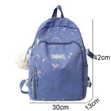 Weiyinxing Color Travel School Bag Women Nylon Student Backpack Trendy Ladies Leisure Book Bags Female Laptop College Backpack Fashion