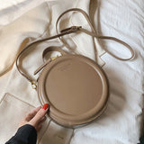 Weiyinxing color Crossbody Bag For Women Round Small Handbag Women Fashion Designer Bags PU Leather Shoulder Bag Female Zipper Purses