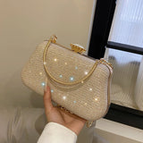 Weiyinxing High Design Women Evening Bag Brand Party Banquet Glitter Bag for Ladies Wedding Clutch Handbag Shoulder Bag Chain Bolsas