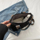 Weiyinxing Tote Bag Women Quilted Puffy Handbag Down Cotton Padded Wide Shoulder Belt Shoulder Bag Down Padding Crossbody Handbag