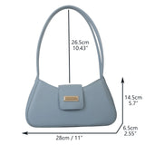 Weiyinxing Shoulder Bag for Women Simple Solid Color Underarm Bag Women's Buckle Handbag and Purse Fashion Small Top-handle Bags