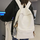 Weiyinxing Women Men Nylon Waterproof College Backpack Fashion Ladies Male Travel Book School Bag Girl Backpack Female Laptop Student