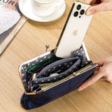 Weiyinxing Leather Long Clutch Wallet Clip Bags Vintage Coin Purse Card Holder Key Lipstick Storage Phone Pouch Case for Women