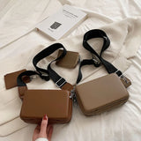 Weiyinxing Box Crossbody Bags for Women 2024 Female Designers Trend Small Leather Shoulder Side Bag Handbags with Wide Belt