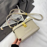 Weiyinxing PU Leather Women's Handbags 2024 New All-Match Small Box Bag Spring Summer Fashion Lady Crossbody Bag and Purse