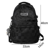 Weiyinxing Men High Capacity Travel Book Bag Girl Boy Lattice SchoolBag Male Women Plaid College Backpack Lady Laptop Unisex Fashion