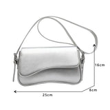 Weiyinxing Leather Crossbody Bags for Women 2024 Designer Female Small Flap Shoulder Underarm Bag Armpit Handbags and Purses