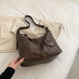 Weiyinxing Fashion PU Leather Shoulder Bag for Women 2024 Winter Fashion Female Simple Underarm Bags Lady Handbags and Purses