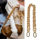 Weiyinxing Silver Gold Plated Acrylic Purse Chain Strap Handbag Handles Diy Purse Replacement Chain for Shoulder Bag Handbags Straps