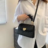 Weiyinxing Trendy Women's Crossbody Bags 2024 New Heart Hasp Design Lightweight Handbags Female Commute Versatile Shoulder Bag