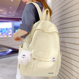 Weiyinxing Red Cute Laptop Trendy Female Travel Waterproof BookBag Fashion Women College Backpack Student Girl Kawaii Nylon School Bag