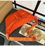 Weiyinxing Lady Waist Bag Casual Nylon Waist packs And Phone Pack Large capacity Belt Bags New Student Shoulder Crossbody Chest Bag