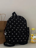 Weiyinxing Japanese Sweet Floral Print Backpack Casual Y2k Aesthetic Preppy Schoolbags Women Kawaii All Match Backpacks for Students