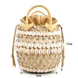 Weiyinxing Buy Summer Holiday Beach Bag with Pearl Ladies Woven Bucket Diamond Bag Designer Hot Handbags