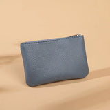 Weiyinxing PU Leather Unisex Lychee Pattern Zipper Coin Purse Ultra-thin Short Card Coin Key Storage Bag Mini Purse §ܧà§ê§֧ݧ֧Ü §է֧ä§ã§ܧڧÛ