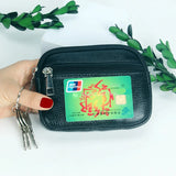 Weiyinxing Women Mini Wallet PU Leather Female Purse Card Holder Coin Purse Short Wallets Small Purse Zipper Keychain Clutch Bag Wallet