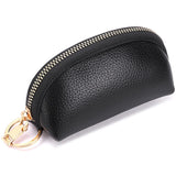 Weiyinxing Leather Key Holder Organizer Pouch Men Women Car Key Wallet House Keychain Housekeeper Key Case Zipper Bag Mini Card Bag