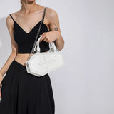 Weiyinxing Women Crossbody Bag Large Capacity Coffin Shape Phone Shoulder Bag Halloween PU Top Handle Bag for Travel Make Up Cosmetic Bag