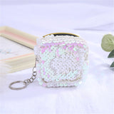 Weiyinxing Cute Coin Bag Change Color Sequins Mini Wallet Women Fashion Bling Purse Sequin Bag Key Chain Pouch Small Gifts