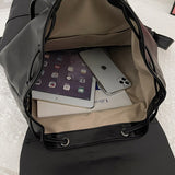 weiyinxing Leather Backpack Women Fashion Large Drawstring Rucksack Travel Bag Mochilas Black Backpacks for School Teenagers Girls