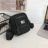 Weiyinxing Men Women Student Canvas Shoulder Bag Street Small Messenger Bag for Student Korean Harajuku Unisex Crossbody Bags Phone Purses