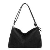 Weiyinxing PU Top-Handle Bags Zipper Women's Bags on Sale 2024 High Quality Solid Shoulder Bags Sewing Thread Zipper Bolsa