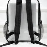 Weiyinxing Capacity Transparent Backpack Casual Zipper Waterproof Clear Backpack School Bag Visible PVC Backpack Travel Bag for Women