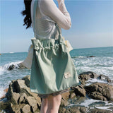 Weiyinxing Versatile Casual Large Capacity Tote Bag Girls 2023 Summer Fashion Japanese Harajuku Bow Shoulder Bags for Women