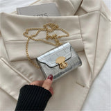 Weiyinxing Style Fashion Women'S One Shoulder Crossbody Bag Classic Small Square Bag Girls' Mini Simple Wallet Lipstick Pocket