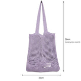 Weiyinxing Knitted Handbags Female Large Capacity Totes Women's Shoulder Bag Summer Beach Bag Purses Casual Hollow Woven Shopping