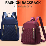 Weiyinxing Fashion Women Backpack Urban Simple Casual Backpack Trend Travel Solid Color Nylon Bag Waterproof Lightweight Ladies Bag