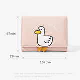 Weiyinxing Women Wallet Cute Luck Duck Short Wallet Leather Small Purse Girls Money Bag Card Holder Ladies Female Hasp 2024 Fashion