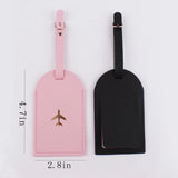 Weiyinxing PU Leather Travel Luggage Tags Baggage Name Tags Suitcase Address Label Holder Luggage Tag Travel Accessories