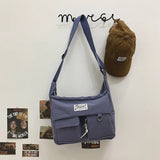 Weiyinxing Ulzzang Messenger Bag Women New 2024 Nylon Bags Multipockets Crossbody Bags For Women School Book Shoulder Bag Girls Sac