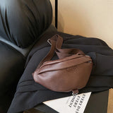 Weiyinxing Leather Handbag Phone Bag For Women Travel Waist Bag Versatile Crossbody Chest Bag Female Banana Belt Bag Designer Fanny Pack