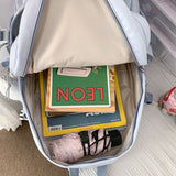 Weiyinxing Purple Travel Waterproof School Bag Women New Nylon Laptop Book Bag Trendy Fashion Cute Female Ladies College Backpack Cool