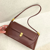 Weiyinxing PU leather Shoulder Bag For Women Luxury Simple Design Underarm Bag Vintage Lady Underarm Bags Shopping Tote Purse