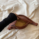 Weiyinxing Leather Handbag Phone Bag For Women Travel Waist Bag Versatile Crossbody Chest Bag Female Banana Belt Bag Designer Fanny Pack