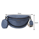 Weiyinxing Luxury Chest Bag For Women Leather Chest Waist Pack Travel Crossbody Female Half Moon Waist Belt Bag Ladies Fanny Packs