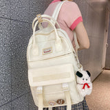 Weiyinxing Transparent Waterproof School Backpack Women Cool Female Travel Fashion College Backpack Ladies Cute Laptop Book Bags Nylon