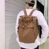 Weiyinxing Ins Students Solid Rucksacks Simple All Match Women High-capacity Backpacks Casual Preppy Y2k Vintage Trendy Schoolbags