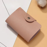 Weiyinxing 24 Slots Bits Card Holder Bag Simple Solid Color Pocket Case Women Men Credit ID Card Organizer Leather Cardholder Wallet