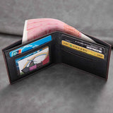 Weiyinxing PU Leather Men's Short Wallet Multi Card Slots Card Holder Horizontal Soft Money Clip Business Cash Purse Card Pocket