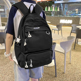 Weiyinxing Women's Backpack Solid Color Female Multi-pocket Big Woman Travel Bag High Quality Schoolbag for Teenage Girl Boy Book Knapsack