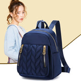 Weiyinxing Fashion Women Backpack Urban Simple Casual Backpack Trend Travel Solid Color Nylon Bag Waterproof Lightweight Ladies Bag