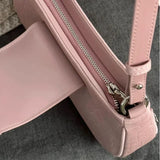 Weiyinxing Girls Y2k Handbag Women Vintage Sweet Cool Heart Chain Pink Underarm Bag Female Fairycore Aesthetic Shoulder Bag New Chain