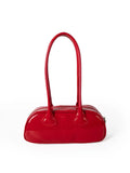 Weiyinxing Korean Trendy Women Shoulder Bag Classic Red Patent Leather Zip Design Underarm Bags Lady Casual Small Handbag