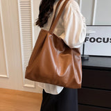 Weiyinxing Large PU Leather Shoulder Bag for Women 2024 New in Fashion Trend Designer Female Handbags Retro Tote Bags