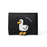 Weiyinxing Women Wallet Cute Luck Duck Short Wallet Leather Small Purse Girls Money Bag Card Holder Ladies Female Hasp 2024 Fashion