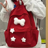 Weiyinxing Women Ins Japanese Kawaii Star Backpack Korean All Match Casual Sweet Schoolbags Fashion Students Preppy Backpacks Y2k Aesthetic